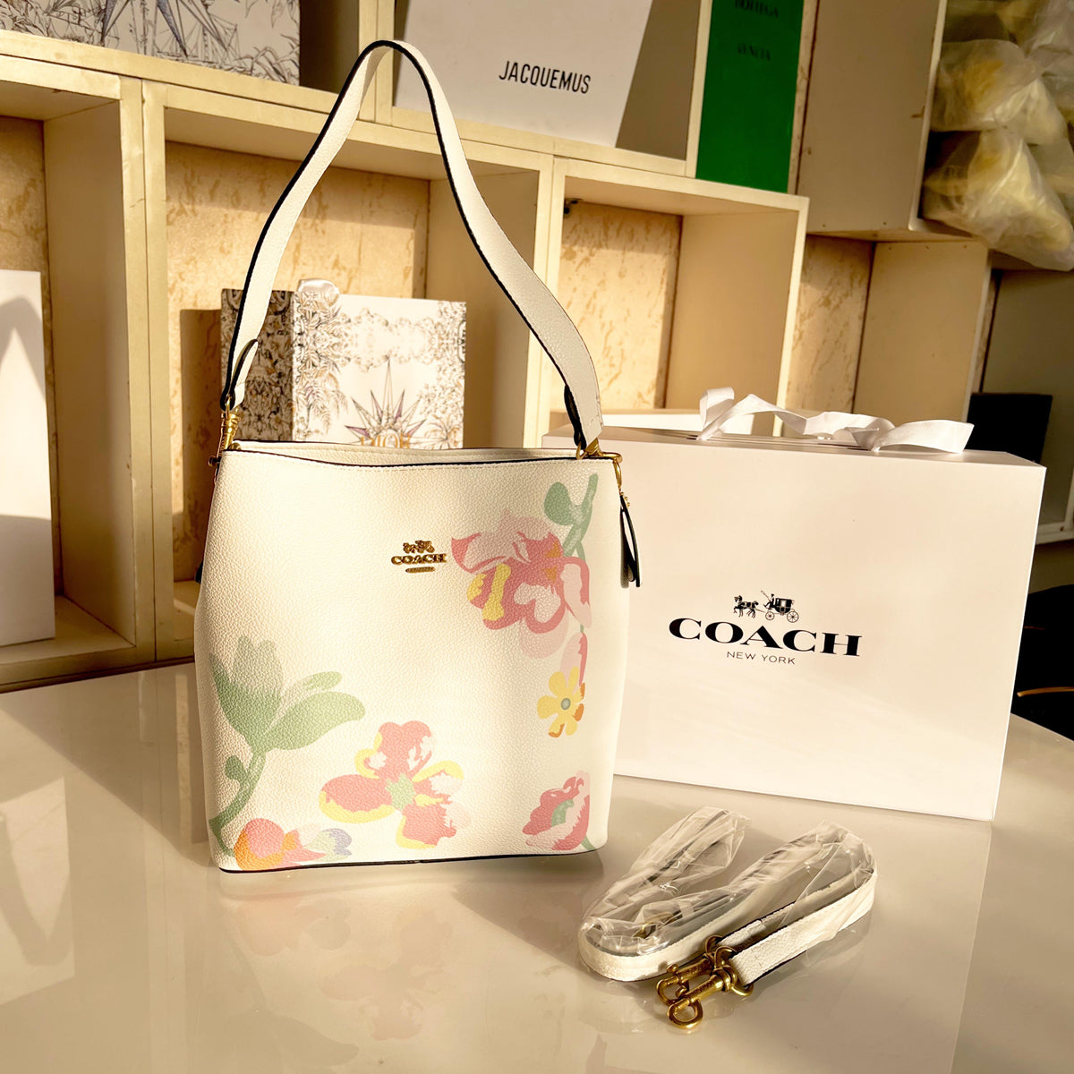 COACH Bucket Bag – Signature Style with Full Branding