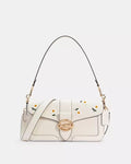 COACH Georgie Shoulder Bag – Colorblock Signature Canvas with Daisy Embroidery