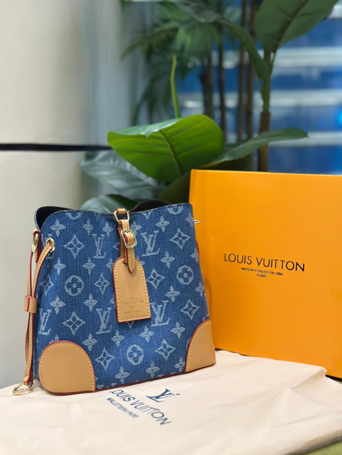 Louis Vuitton Green Embossed  Handbag