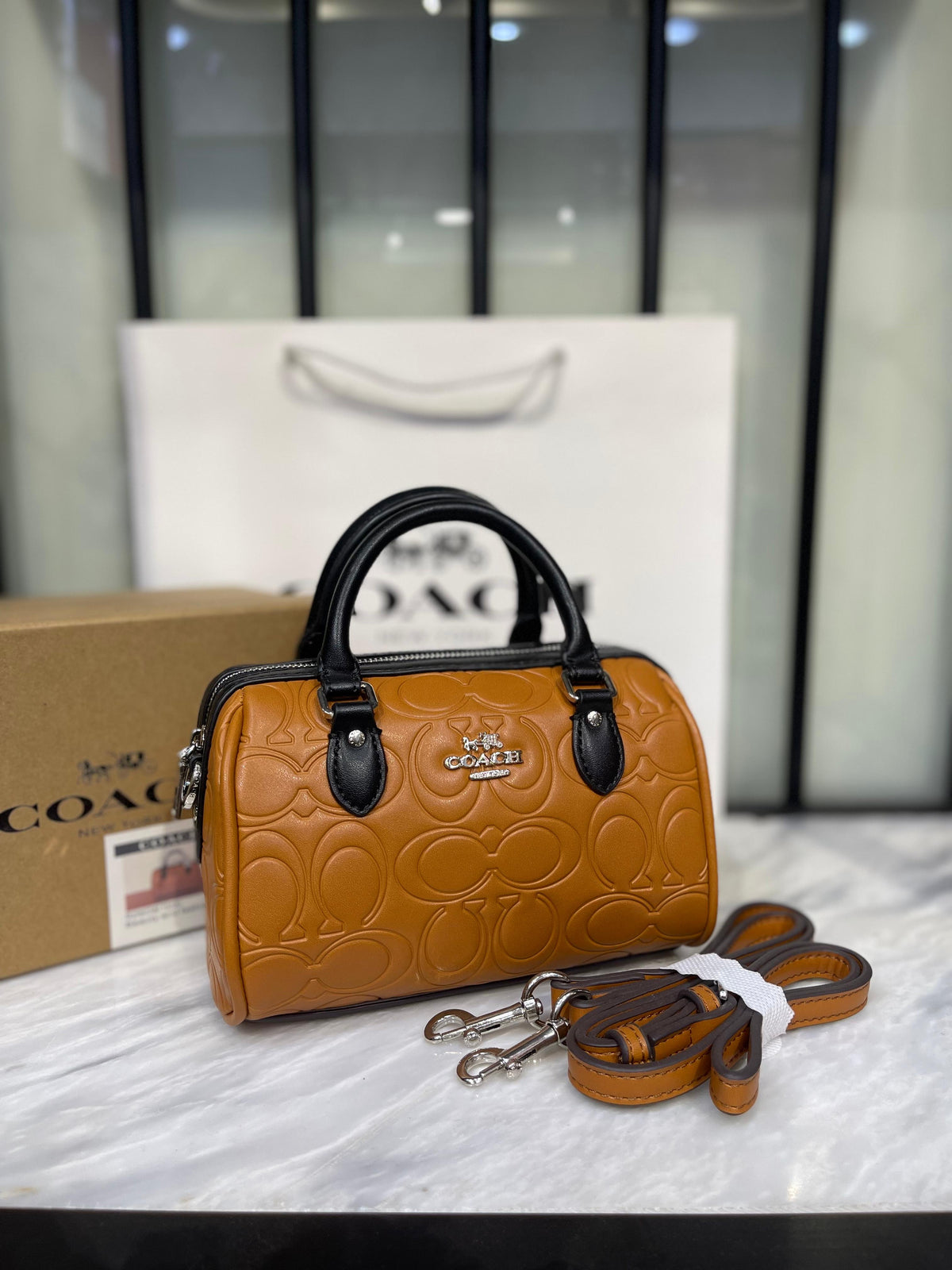 Coach Mini Rowan Crossbody Bag – Blocked Signature Design