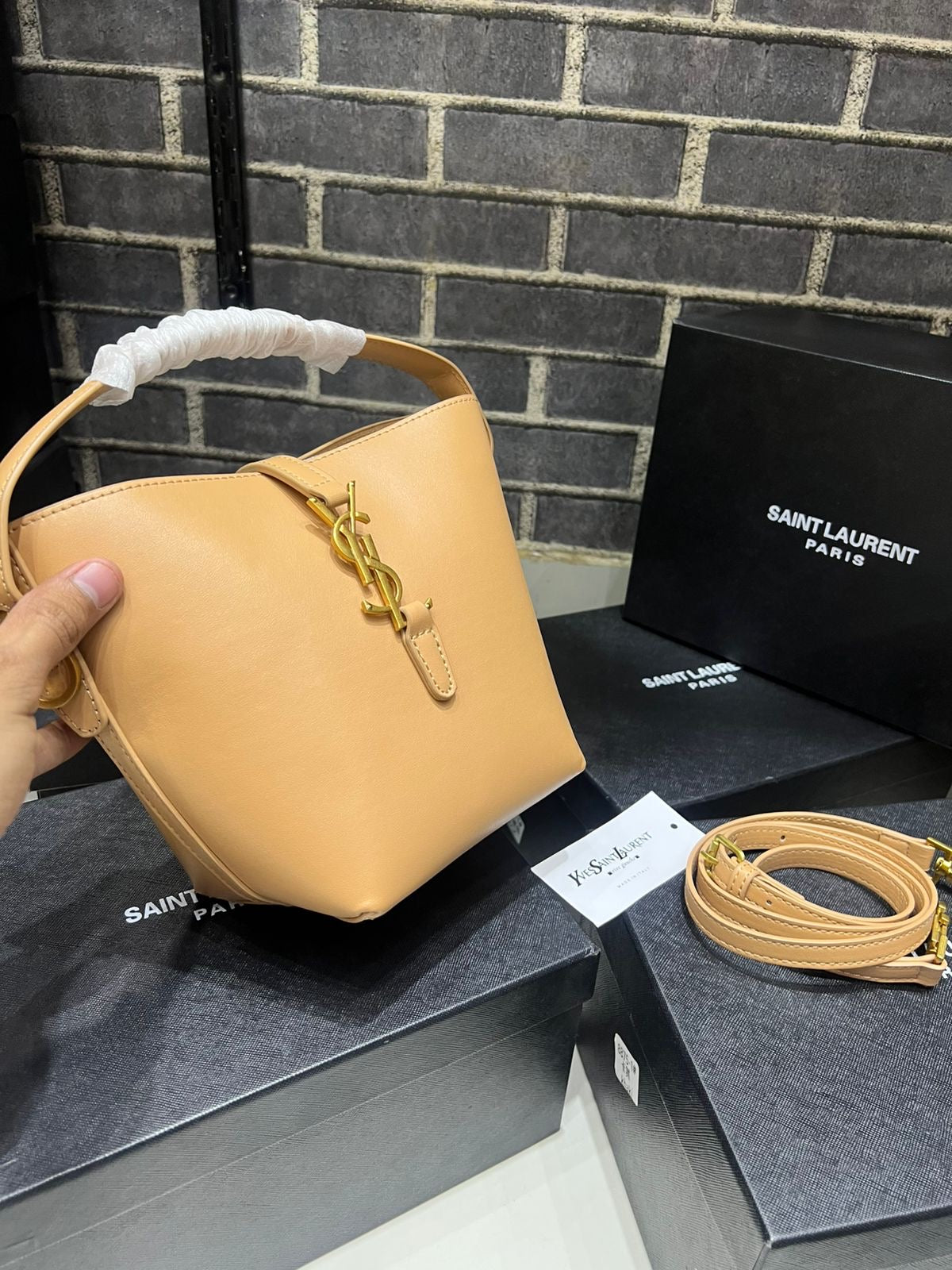Saint Laurent Le 37 Mini in Shiny Leather