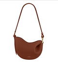 POLÈNE Tonca – Textured Cognac Shoulder Bag