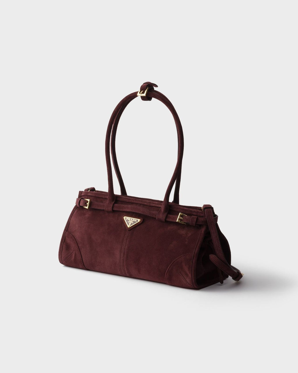 Prada-Inspired Bonnie Medium Suede Handbag
