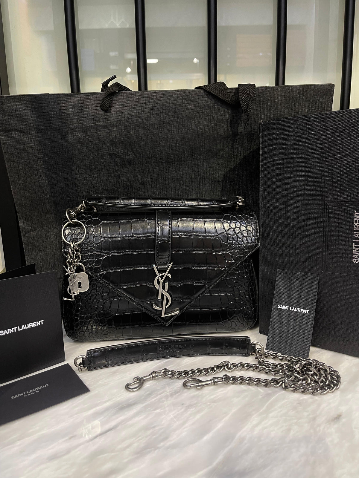 YSL College Medium Quilted Shoulder Bag