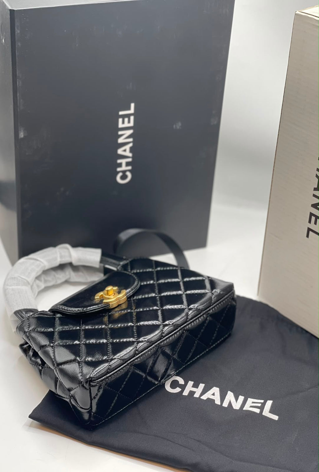 CHANEL Mini Kelly Shopper Tote with Brand Box & Dust Bag – 19cm