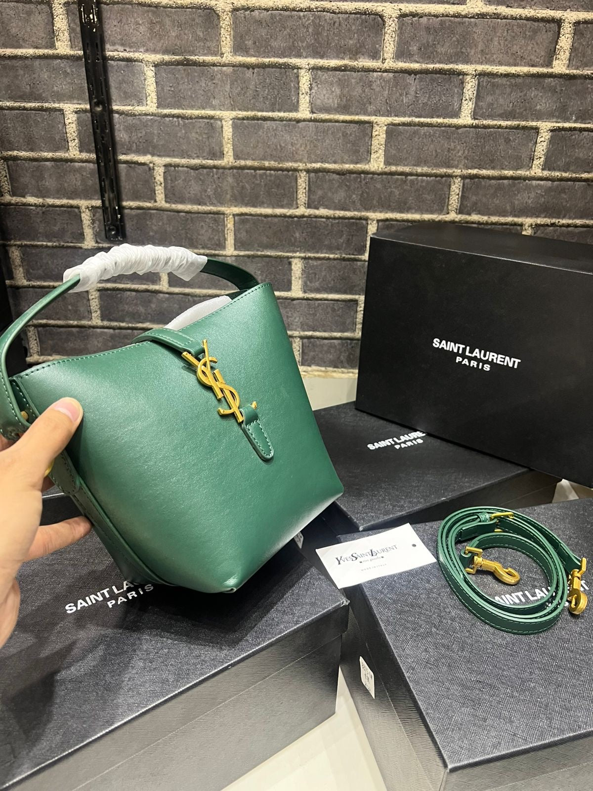 Saint Laurent Le 37 Mini in Shiny Leather