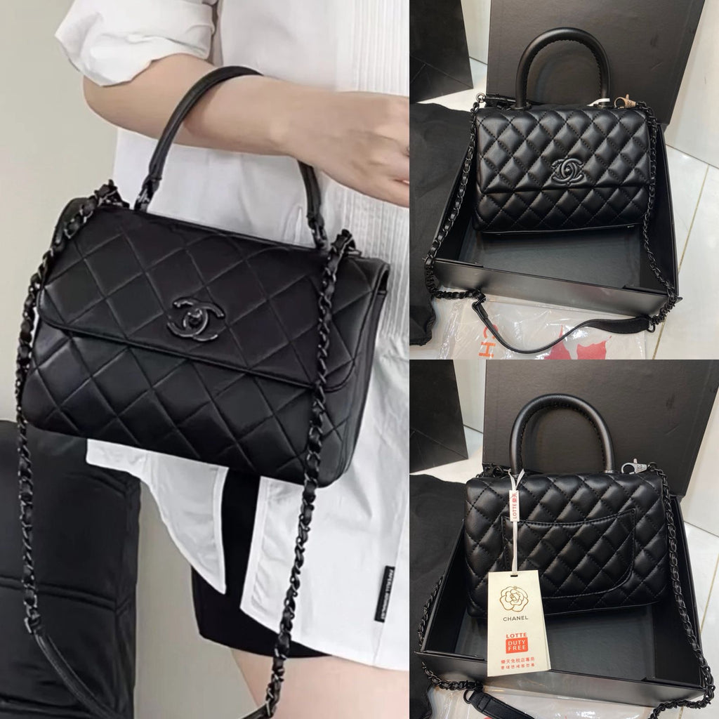CHANEL COCO Soft Touch Shoulder Bag – Black Edition