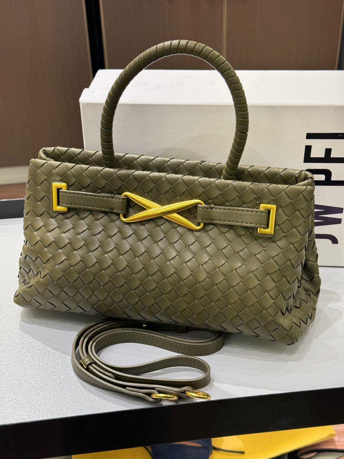 JW PEI Elora Woven Tote Bag – Vegan Leather Chic