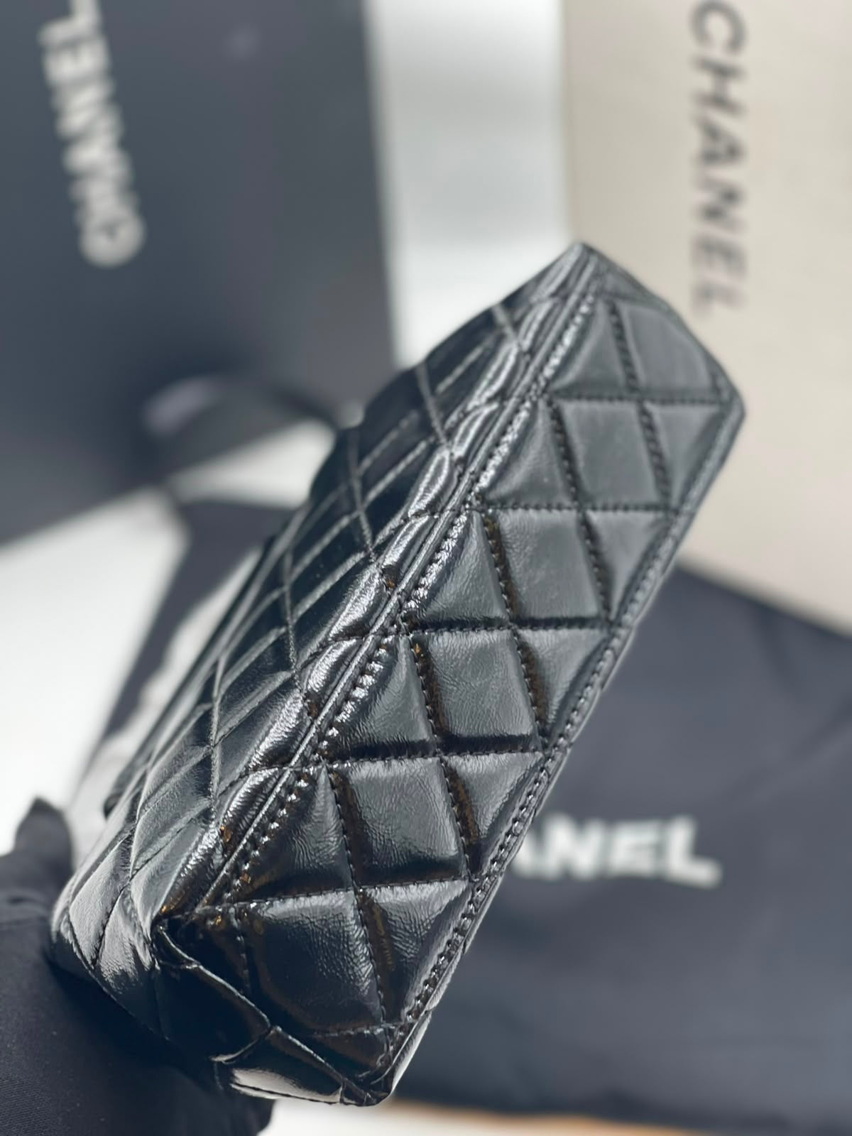 CHANEL Mini Kelly Shopper Tote with Brand Box & Dust Bag – 19cm