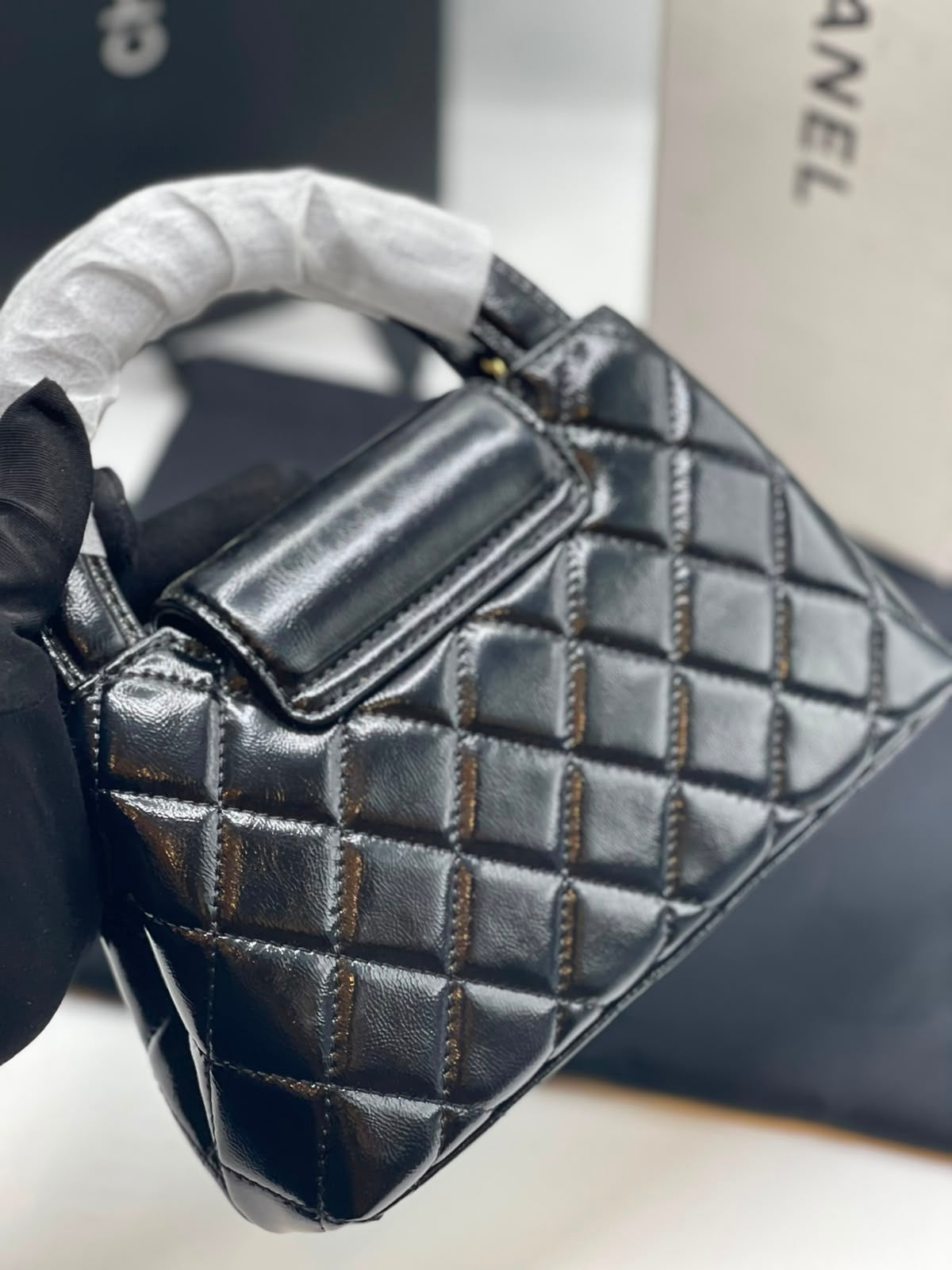 CHANEL Mini Kelly Shopper Tote with Brand Box & Dust Bag – 19cm