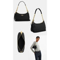 Coach Teri Shoulder Bag in Black Signature Canvas