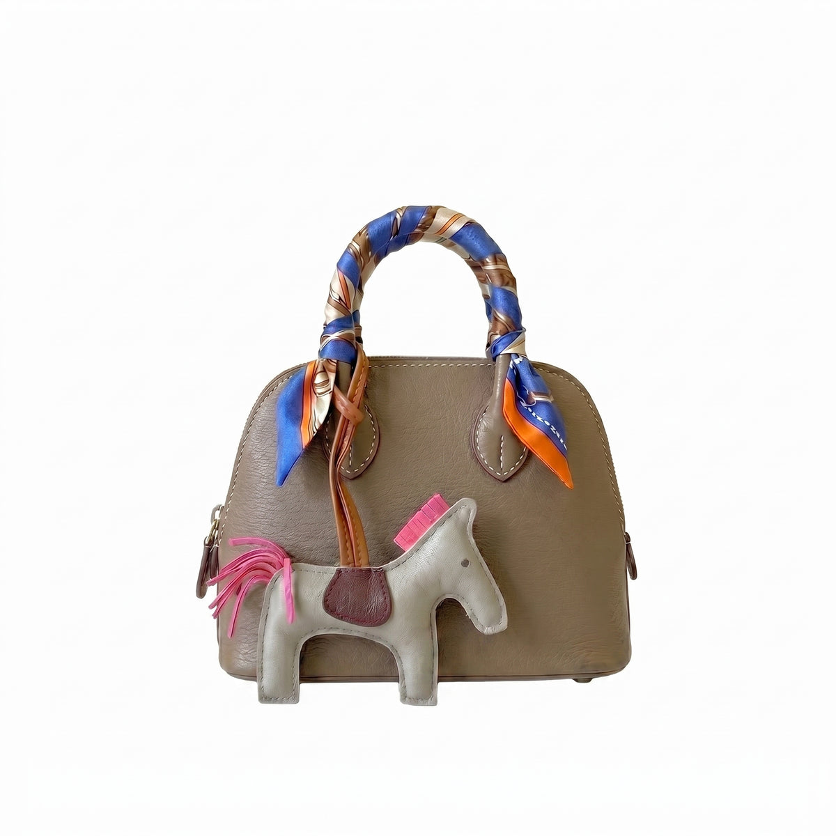 Mini Luxe Top Handle Bag with Rodeo Charm & Scarf – Gift Box Included