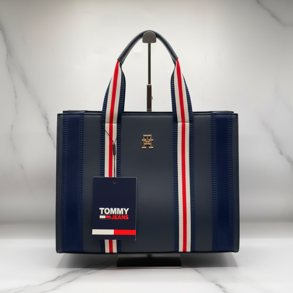 Tommy Hilfiger Tote clean front view on white marble