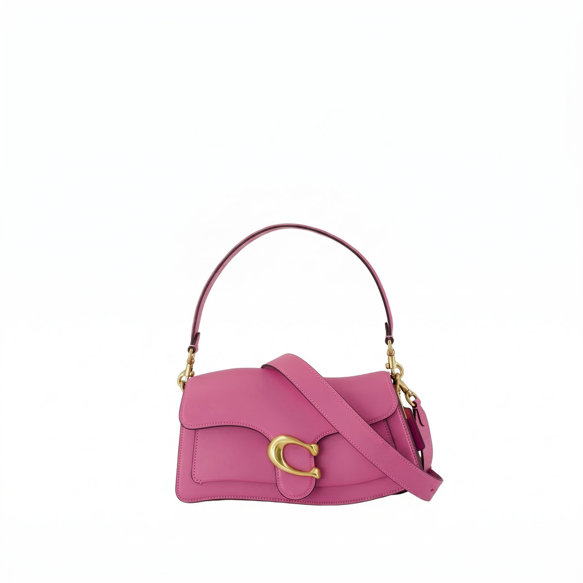 Refined Calf Leather Crossbody Bag – Dual Strap, Sleek Carry